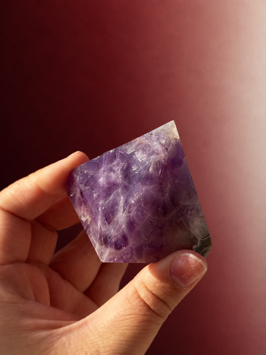 Amethyst & Crazy Lace Pyramid