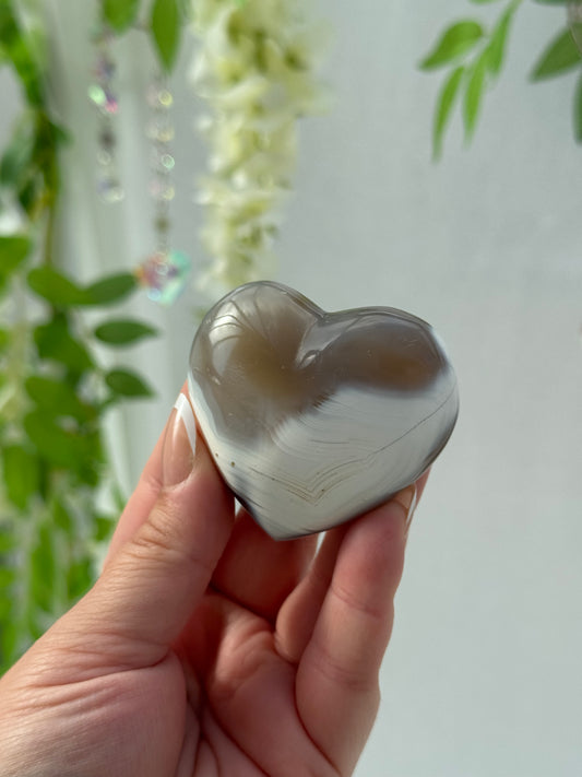 Orca Agate Heart