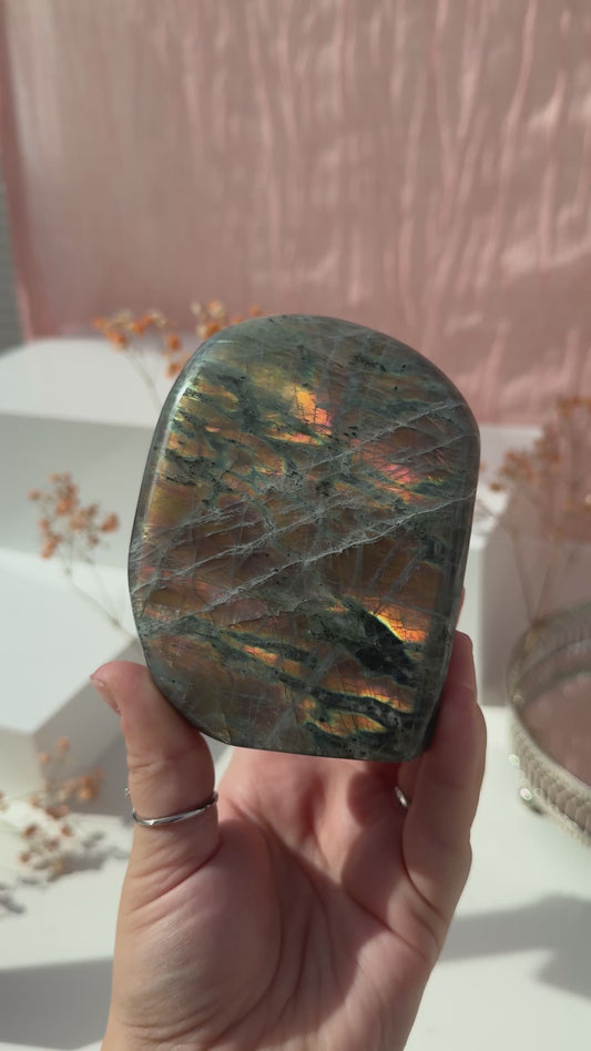Pink Sunset Labradorite Freeform